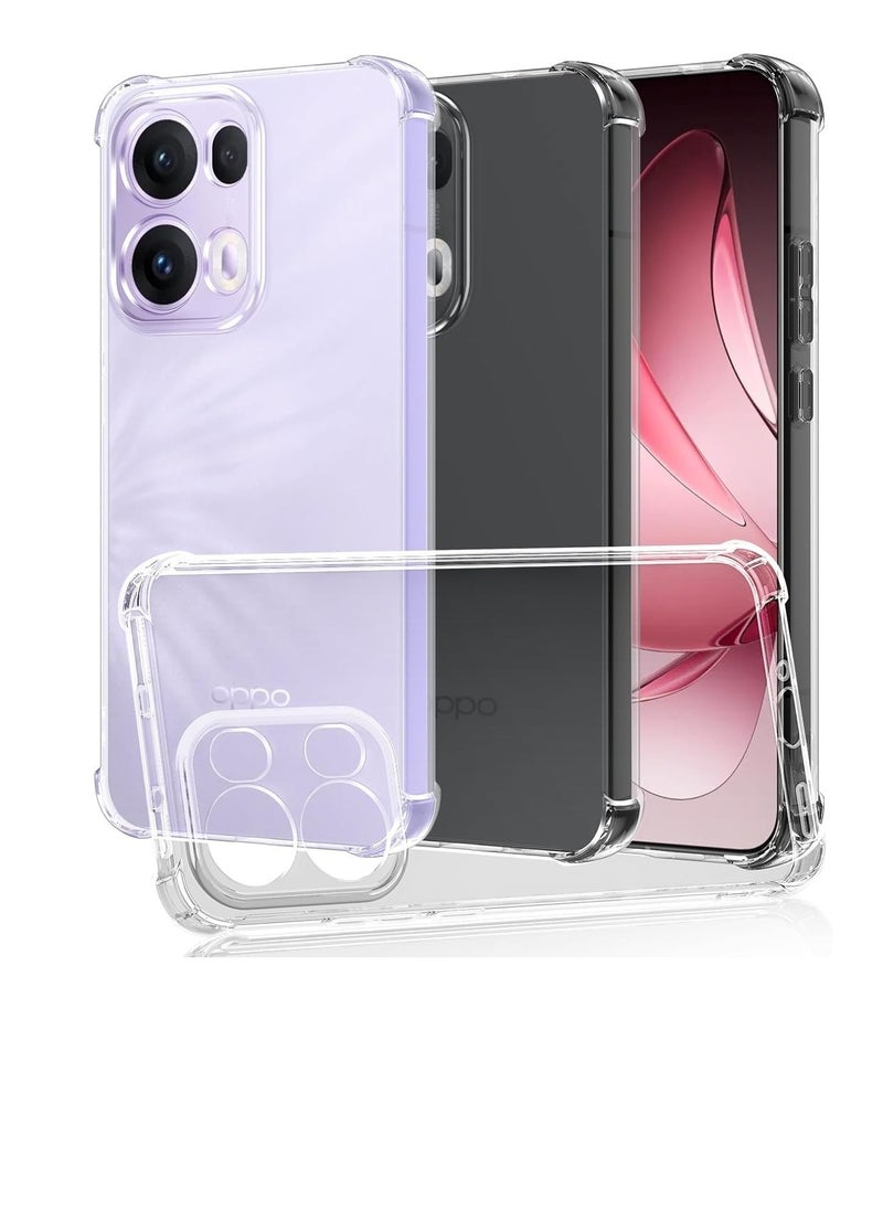 Generic Case Compatible with Oppo Reno 13 PRO, Cover Silicone Transparent TPU Gorilla Anti-shock Protector Camera Shockproof Corners - Clear  - Image 3