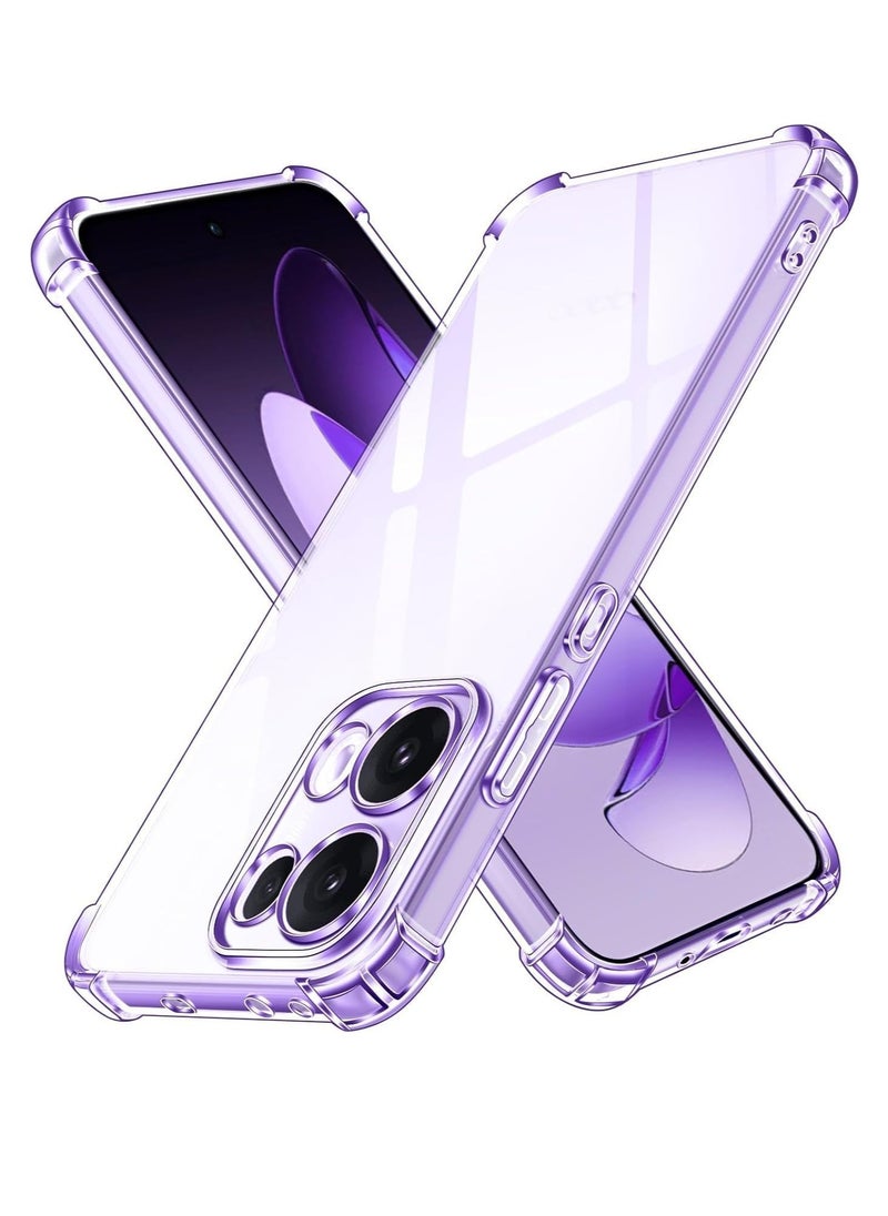 Generic Case Compatible with Oppo Reno 13 PRO, Cover Silicone Transparent TPU Gorilla Anti-shock Protector Camera Shockproof Corners - Clear  - Image 1