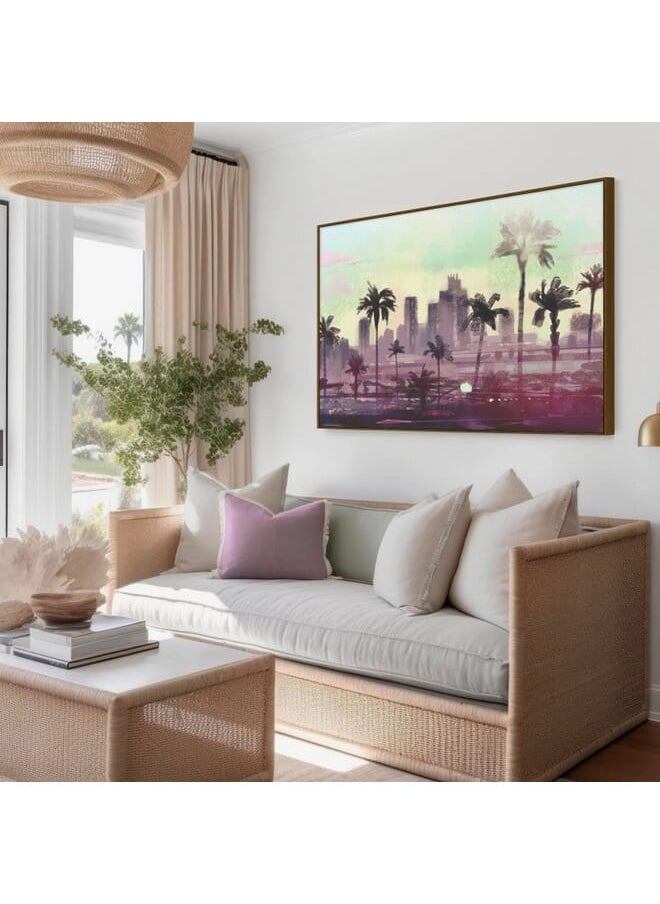 Home Gallery - Abstract Framed Portrait Of Palm Trees In Los Angeles - Image 1