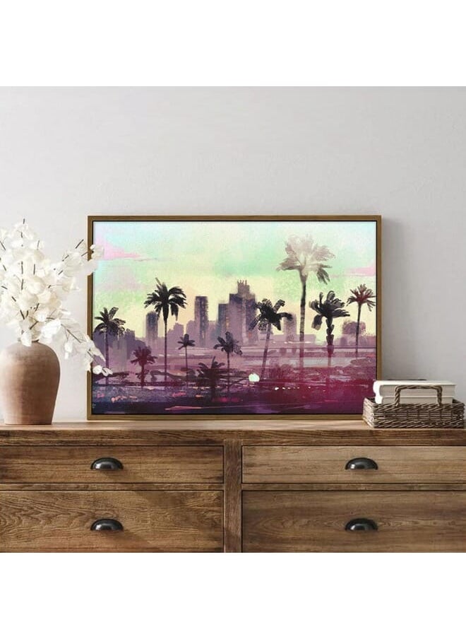 Home Gallery - Abstract Framed Portrait Of Palm Trees In Los Angeles - Image 1