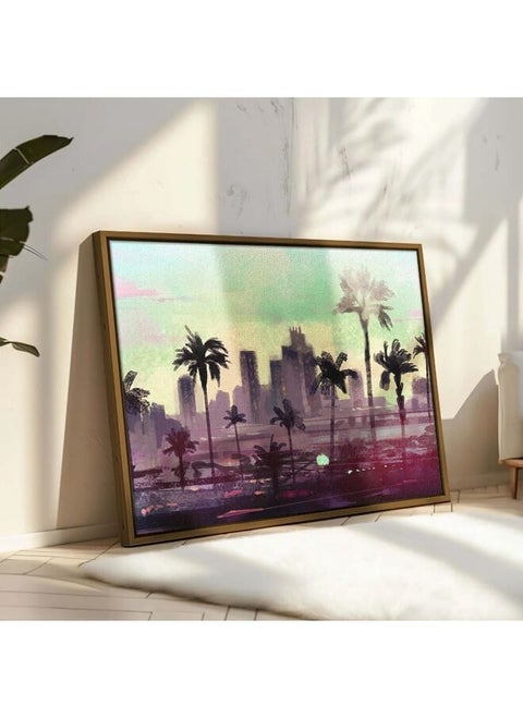 Abstract Framed Portrait Of Palm Trees In Los Angeles
