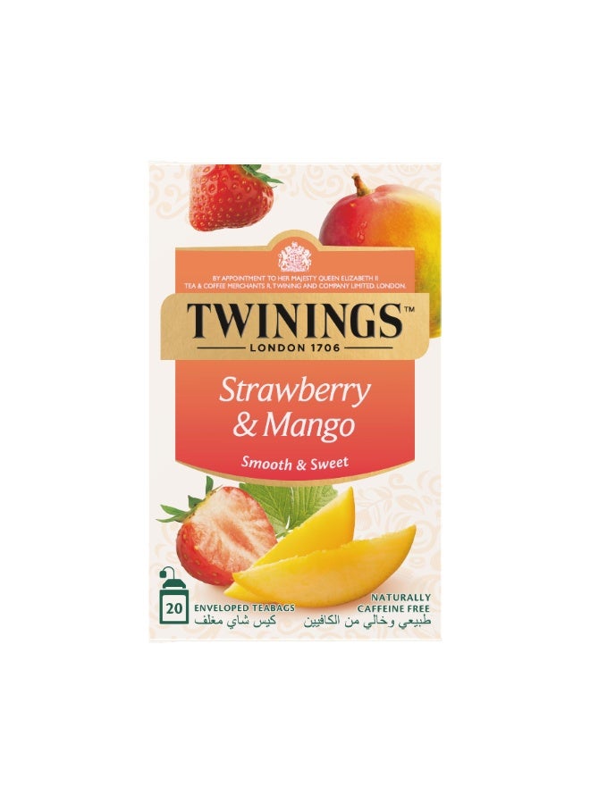 Twinings Infusion Strawberry & Mango 20 Tea Bags 46 Grams - Image 1