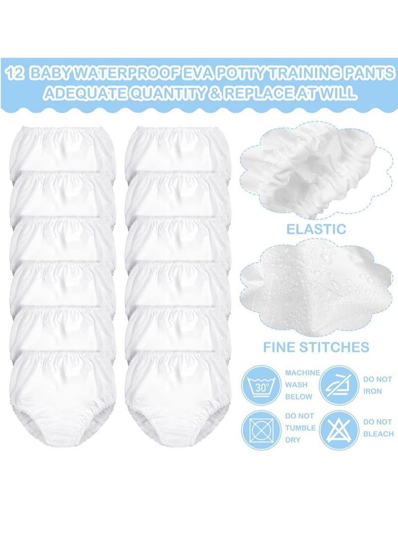 Gonice - 12 Pairs Baby Potty Training Pants, Waterproof Plastic Pants for Toddlers Plastic Diaper Covers - Image 1