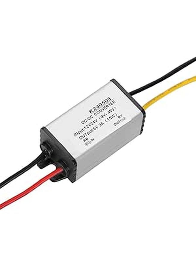 محول DC باك 12V 24V إلى 5V 3A وحدة طاقة تنحي قابلة لضبط الجهد - Image 1