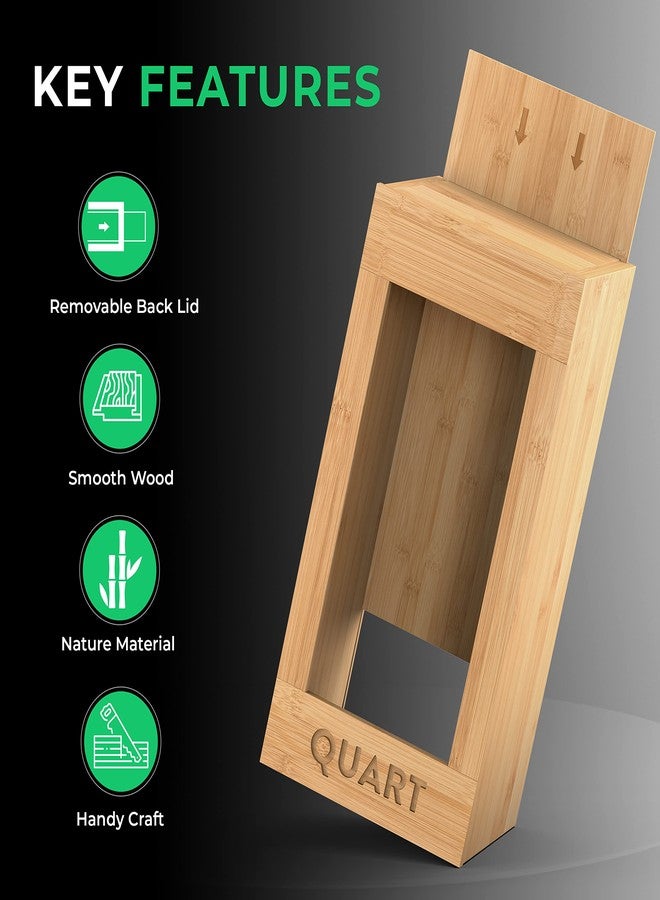 Magic Mill Ziplock Bag Organizer for Drawer | Bamboo Kitchen Storage Organization, Eco-Friendly Plastic Baggie Holder, Dispenser & Organizer for Ziploc Bags 4-PC - Image 5