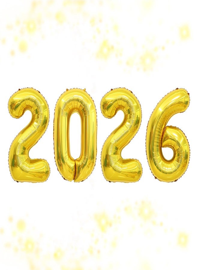 دونيس بالونات Doneace 2026، بالونات ذهبية تحمل الرقم 2026، بالون فويل كبير 32 بوصة مكتوب عليه "عام جديد سعيد 2026" لتزيين حفلات التخرج، وأعياد الميلاد، والذكرى السنوية، وحفلات رأس السنة الجديدة. - Image 1