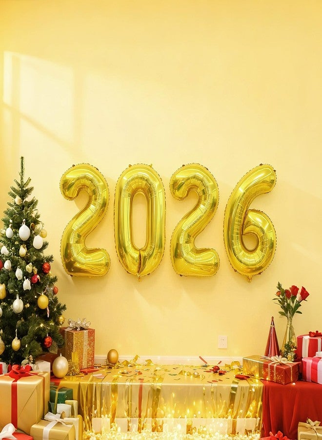 دونيس بالونات Doneace 2026، بالونات ذهبية تحمل الرقم 2026، بالون فويل كبير 32 بوصة مكتوب عليه "عام جديد سعيد 2026" لتزيين حفلات التخرج، وأعياد الميلاد، والذكرى السنوية، وحفلات رأس السنة الجديدة. - Image 5