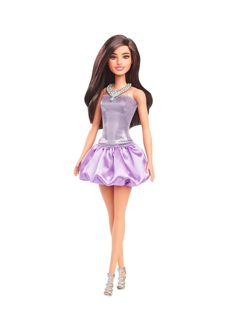 Barbie - Barbie Fashionista Doll - Purple Bubble Dress - Image 1
