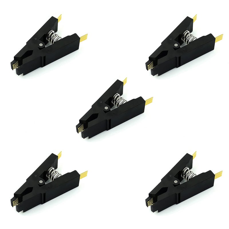 Chironal 5pcs/lot Programmer Testing Clip SOP8 Right Angle SOP8 SOIC 8 SOIC8 DIP8 DIP 8 Pin IC Test Clamp (5Pcs Right Angle) - Image 1