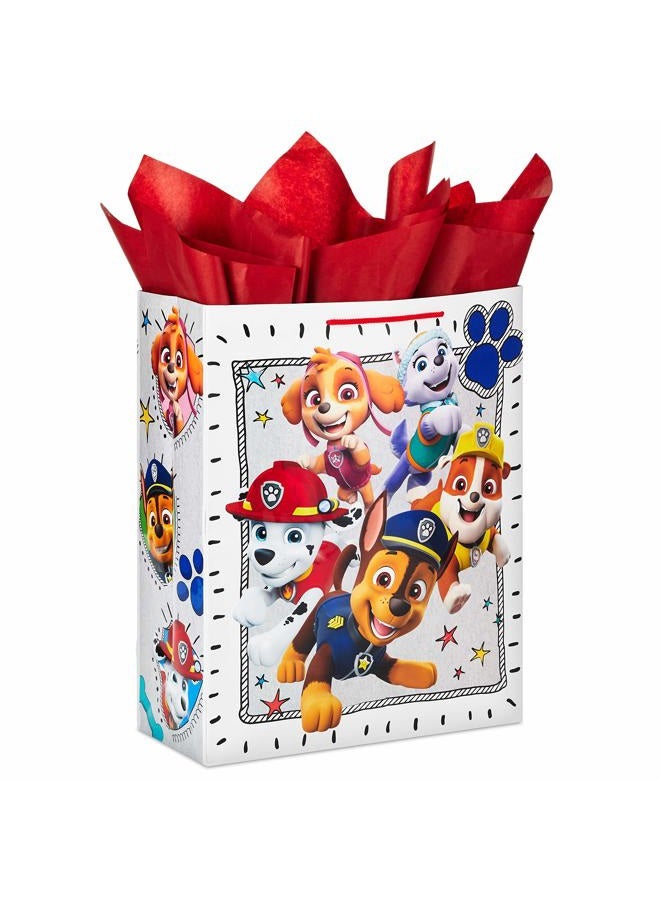Hallmark 15" Extra Large Paw Patrol Gift Bag with Tissue Paper for Birthdays, Kids Parties, Christmas, Holidays - Image 1