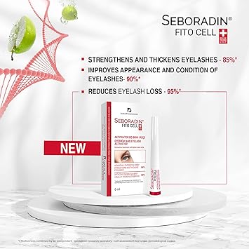 SEBORADIN FITO CELL Eyebrow and Eyelash Growth Serum 6 ml Eyelashes Eyebrows Serum for Thicker Stronger Fuller and Longer Lashes Growth Conditioner for Lashes and Brows Volume Lash Booster - Image 4