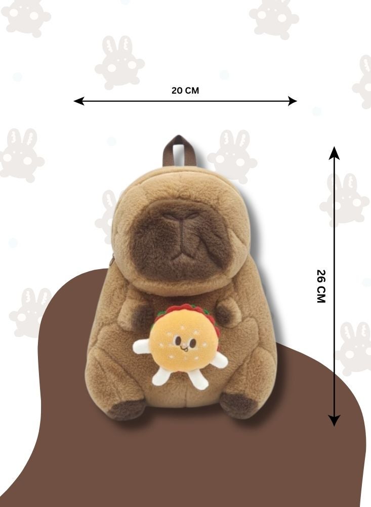 بريميم حقيبة ظهر ثلاثية الأبعاد على شكل دب لطيف مع رقعة للوجبات الخفيفة - حقيبة مدرسية ناعمة محشوة برسومات كرتونية للأطفال، حقيبة ظهر خفيفة الوزن للأطفال الصغار - Image 5