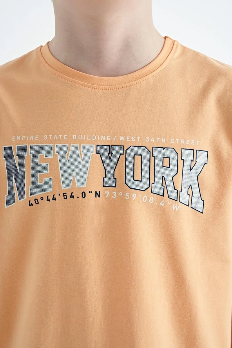 Tommy Life Melon Printed Standard Pattern O Neck Boy T-Shirt - 11105