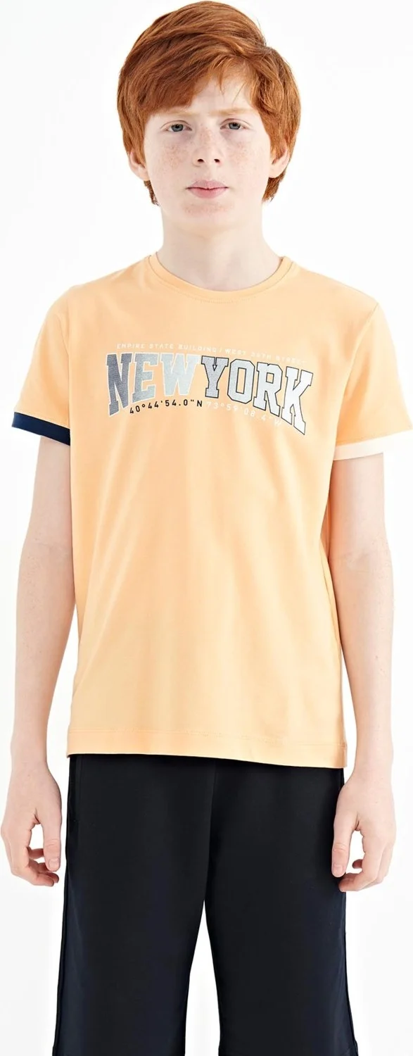 Tommy Life Melon Printed Standard Pattern O Neck Boy T-Shirt - 11105