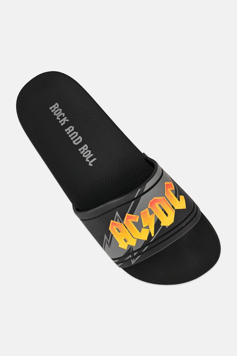 RIDER Men Graphic Print Slip On Slides, Black - Image 2
