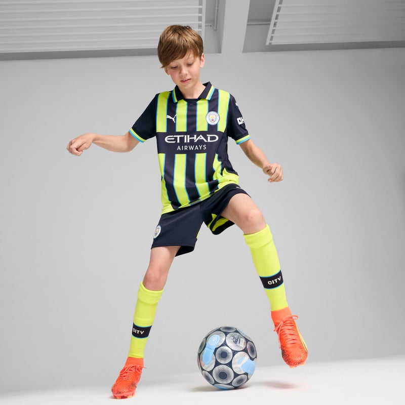 PUMA Manchester City 24/25 Boys Blue Away Jersey - Image 3