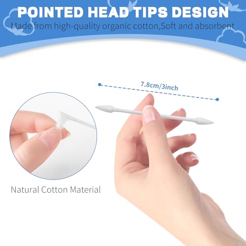 BODFPPC Pointed Tip Cotton Swabs, 800 Count Double Precision Tips with Paper Stick, Cotton Buds for Makeup, Personal Care, Crafts - Image 4