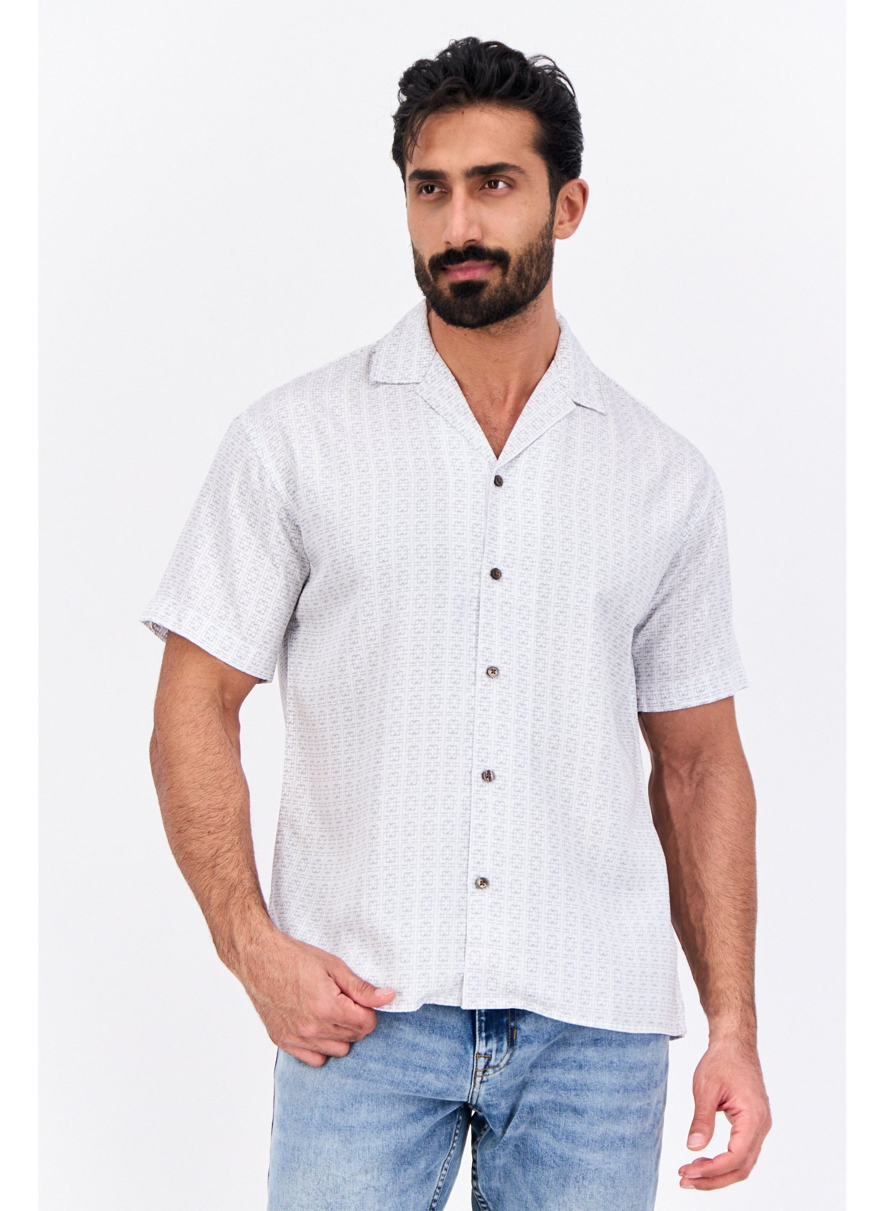 Men Regular Fit All Over Print Short Sleeve Casual Shirts, White - https://f.nooncdn.com/p/pzsku/Z45B205766F6048645CF8Z/45/1746214532/c0a9485d-df41-407e-a316-d9a61d268265.jpg?width=original