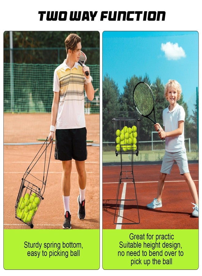 ParseBio Portable Pickleball Tennis Ball Collector with Wheel, Pickleball Retriever Basket Carrier Gatherer Picker Hopper Container for Picking and Storage Training Tool for Ball - Image 4