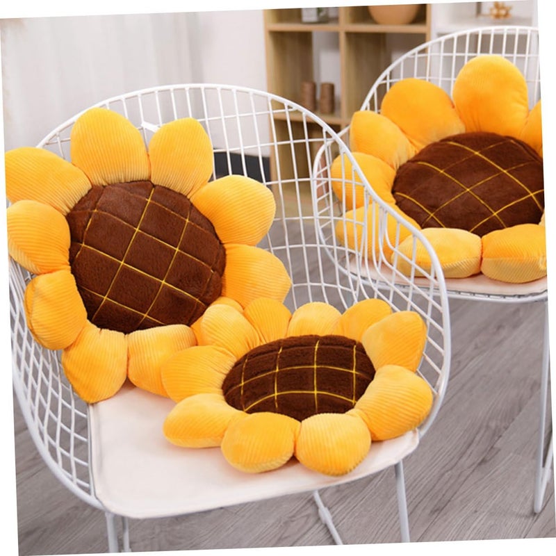 Sunflower Flower Throw Pillow Seat Cushion Plush 50cm Soft Decorative Cushion for Sofa Bedroom Car Floor Seating - Image 5