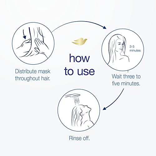 Dove Hair Mask - Strengthening Hair Mask for Damaged Hair and Hair Breakage, Minerals + White Clay, 4 oz, 4 Count - Image 5