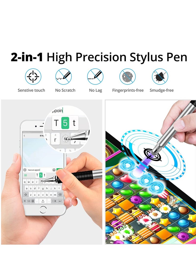 Generic - 4 Pack Capacitive Stylus Pen - Versatile 2 in 1 Precision Touch Screen Pens for iPhone, iPad, Android & All Capacitive Devices - Ideal for Drawing & Note-Taking with Fine Point Disc Design - Image 1