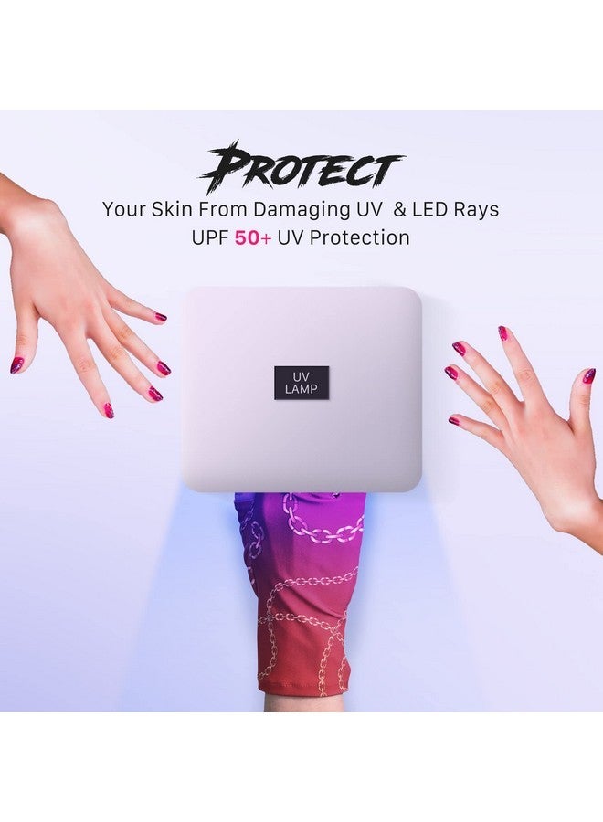 ManiGlovz - The Original Upf 50+ Uv Light Protective Nail Gloves | Gel Manicure Gloves And Anti Uv Fingerless Gloves For Women | Can Be Used As Sun Protection Gloves For Driving | Black Magic - Image 4