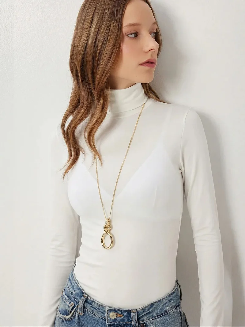 هابينس اسطنبول ISTANBUL Slim Fit Turtleneck Blouse