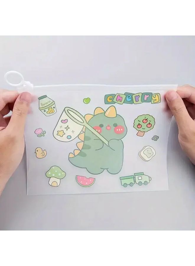 30 Cute Mixed Cartoon PVC Zipper Transparent Storage Bags for Jewelry and Files - Image 4