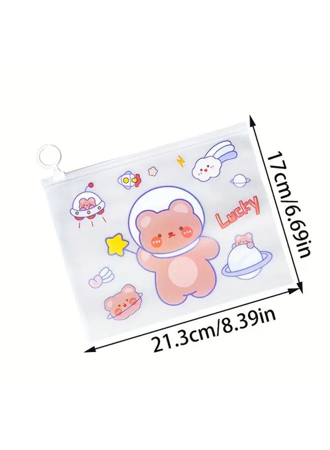 30 Cute Mixed Cartoon PVC Zipper Transparent Storage Bags for Jewelry and Files - Image 2