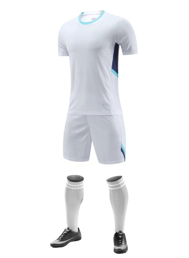 Spot Children's Football Uniform Sports Suit Round Neck Primary And Secondary School Students Football Clothing Training Team Uniform Adults