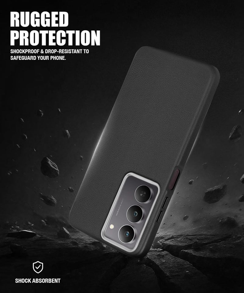 WOW IMAGINE Back Cover for Realme 14x 5G | Realme Narzo 80x | Realme P3x | Ultra Slim Flexible Non-Slip Grip | Inner Fabric | Metal Camera Ring & Lightweight Soft Silicone Mobile Case – Black - Image 4