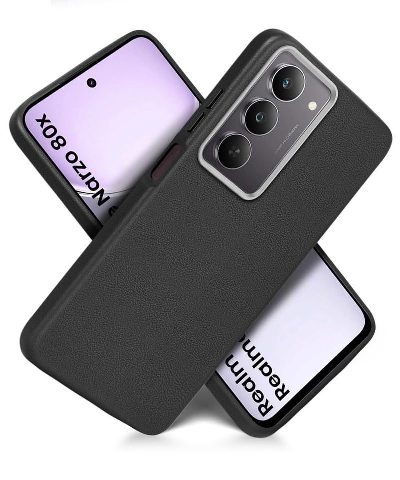 WOW IMAGINE Back Cover for Realme 14x 5G | Realme Narzo 80x | Realme P3x | Ultra Slim Flexible Non-Slip Grip | Inner Fabric | Metal Camera Ring & Lightweight Soft Silicone Mobile Case – Black - Image 2