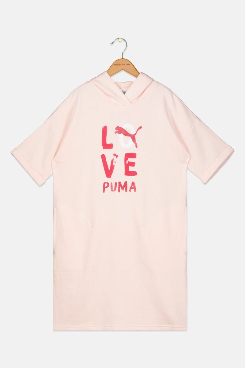 PUMA Kids Girl Sportswear Fit Long Sleeve Training Dress, Light Pink Combo - Image 1
