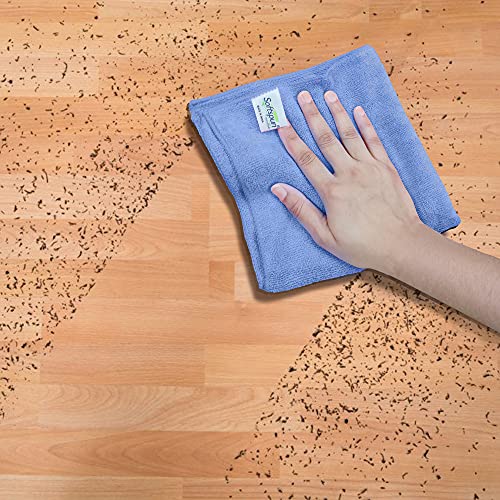 SOFTSPUN Microfiber Cleaning Cloths, 2pcs 40x40cms 340GSM Green! Sky Blue! Highly Absorbent Lint and Streak Free, Multi -Purpose Wash Cloth for Kitchen Car Window Stainless Steel Silverware. - Image 4