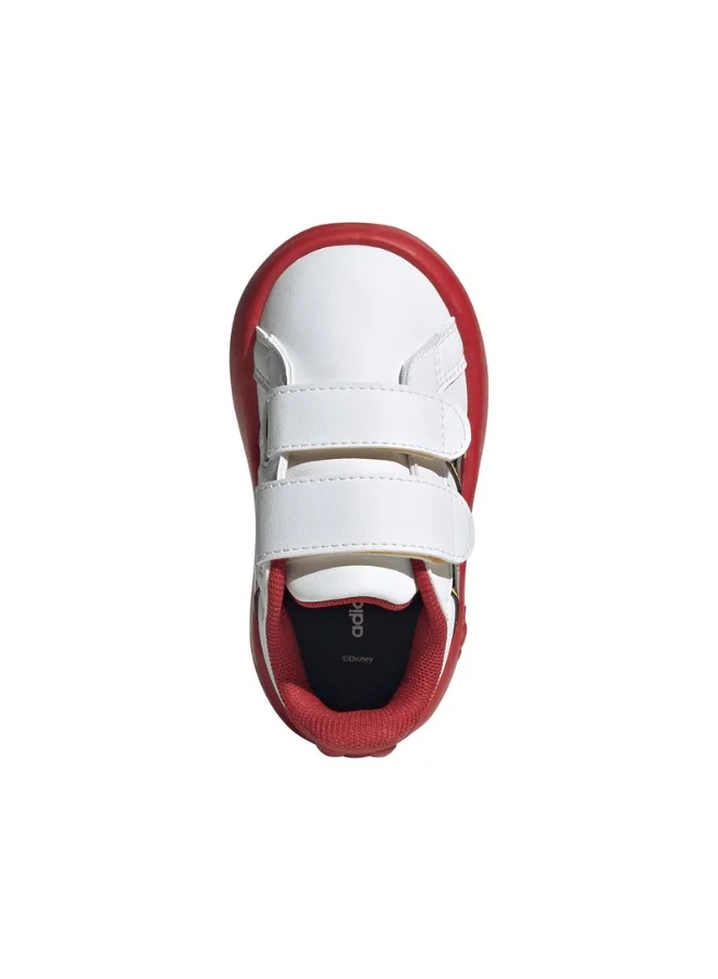adidas حذاء رياضي أبيض للأطفال من ميكي ماوس جراند كورت
