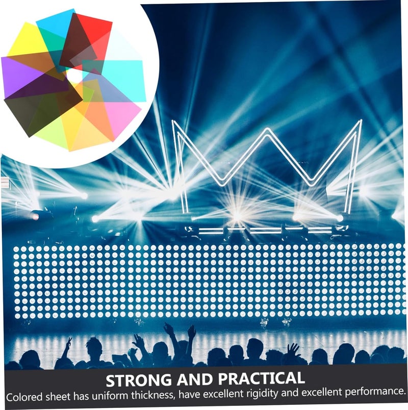 10Pcs Colored PVC Gel Filters Light Transmission Photo Films for Stage Lighting for Color Correction Reading Transparent Color Sheets - Image 4
