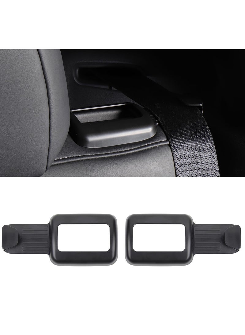 Excefore Seat Belt Guide Holder for Tesla Model Y, ABS Backseat Seat Belt Organizer, Automotive Interior Accessories Compatible with Tesla Model Y 2021 2022 2023 (2 Pack, Black) - Image 1