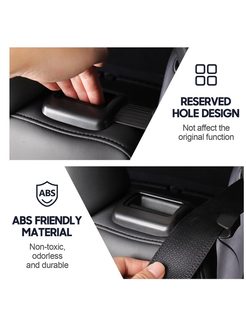 Excefore Seat Belt Guide Holder for Tesla Model Y, ABS Backseat Seat Belt Organizer, Automotive Interior Accessories Compatible with Tesla Model Y 2021 2022 2023 (2 Pack, Black) - Image 3