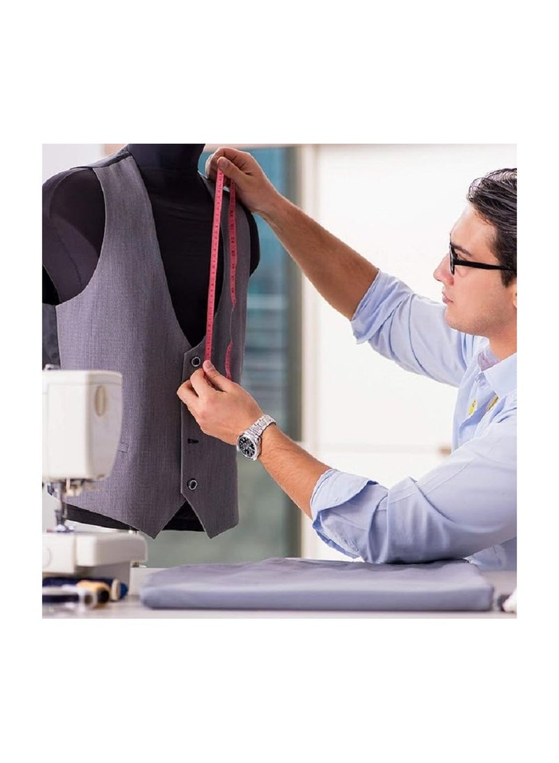 شريط قياس ناعم مزدوج الجوانب- شريط قياس لخياطة الملابس - مسطرة قياس الجسم- متعدد الالوان ( قطعتين) - Image 4