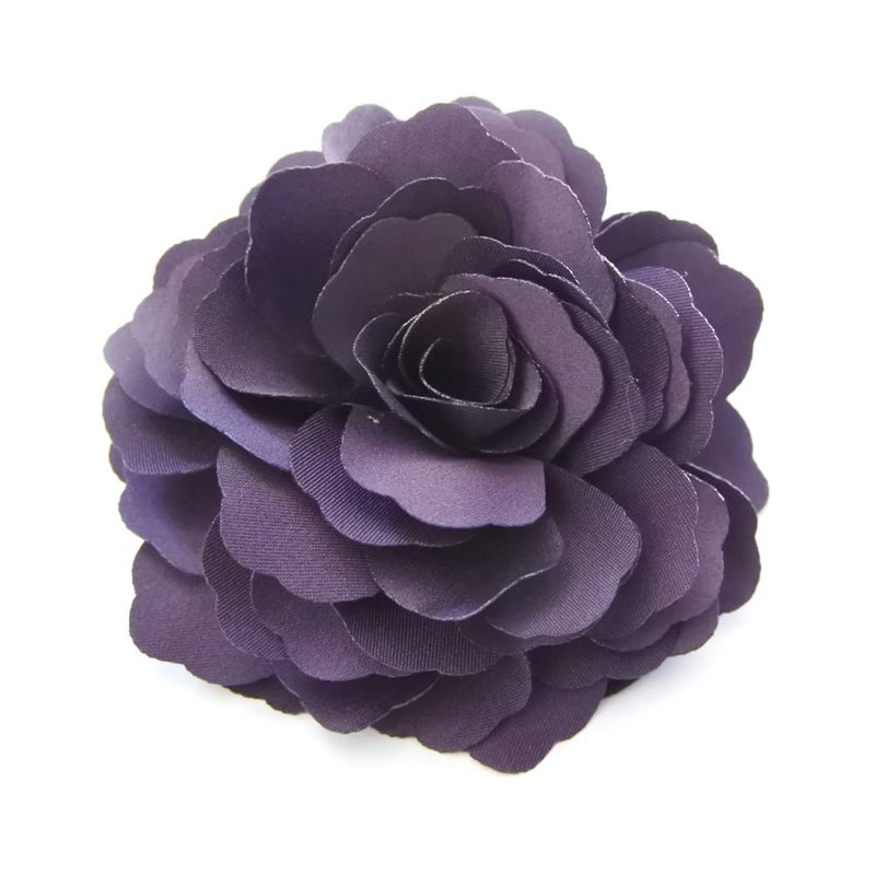 Meilliwish Camellias Flower Hair Clip and Brooch Pin 1 PCS(A74)(Purple) - Image 1