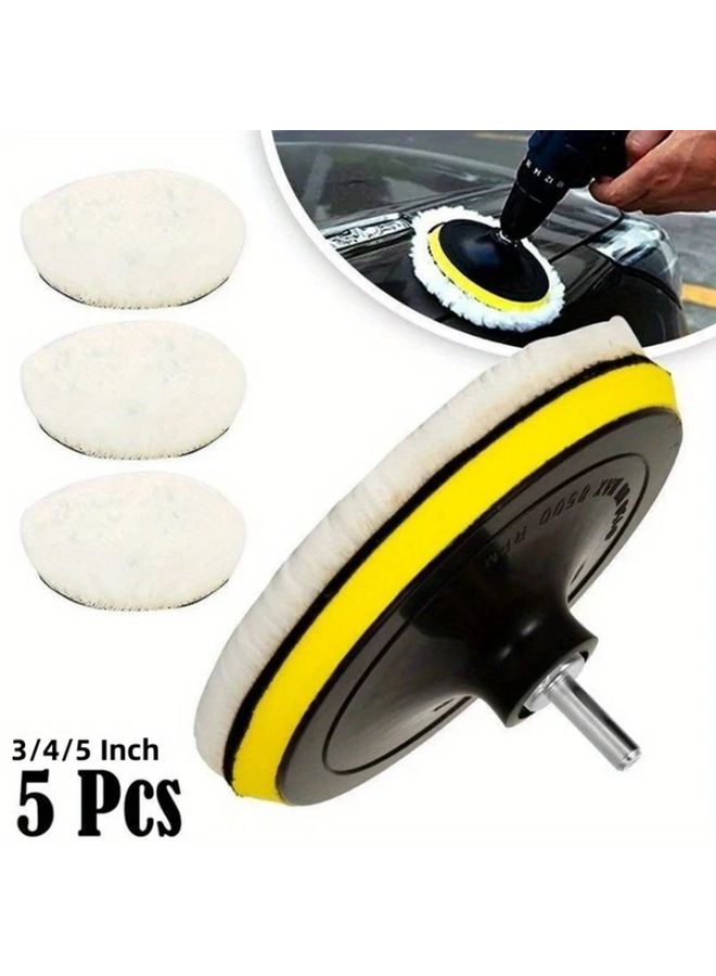 5 Inch Universal Polishing Discs Set High Density Car Wax Sponge Wheels For Paint Detailing - Image 1