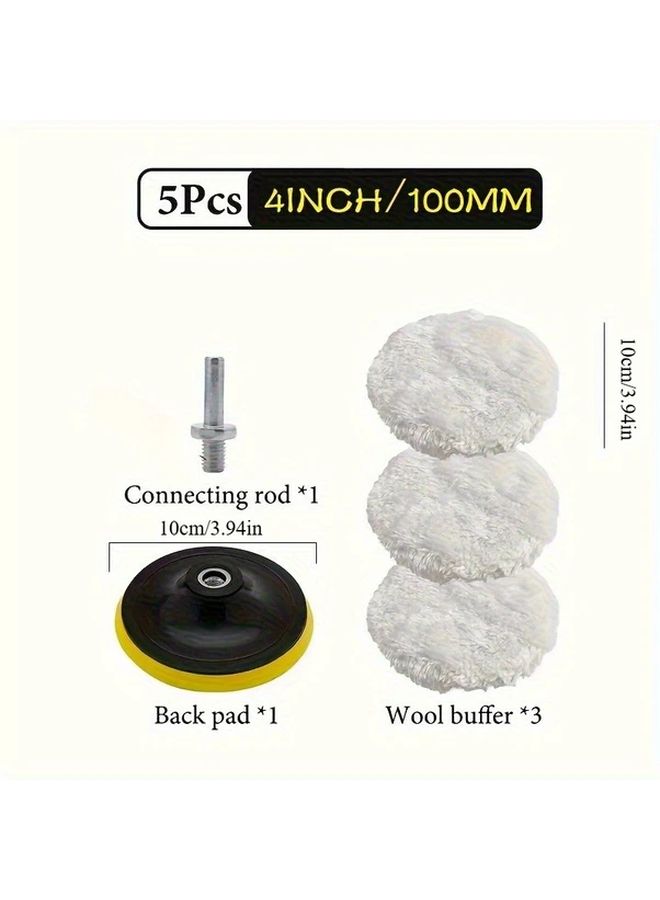 5 Inch Universal Polishing Discs Set High Density Car Wax Sponge Wheels For Paint Detailing - Image 3