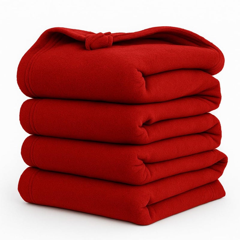 MAMRAJ 300 GSM Special for Heavy Winter Plain Light Weight Polar Fleece Blanket for Single Bed [ 60x90] (Maroon) - Image 5