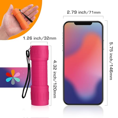 EverBrite 9-LED Flashlight 6-Pack Impact Handheld Torch Assorted Colors with Lanyard 3AAA Battery Included (Hurricane Supplies, Camping, Hiking, Emergency, Hunting) - Image 3