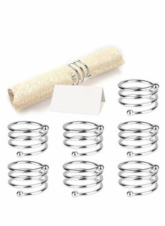 8-Piece Set Napkin Ring Table Setting Suitable for Casual or Formal Occasions Napkin Ring (silver)
