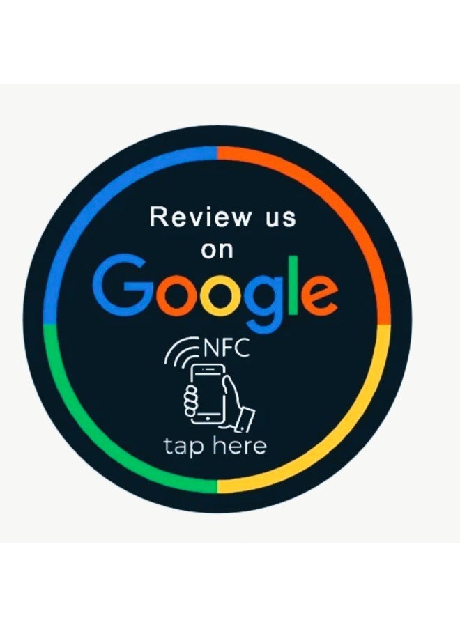 جوجل NFC مراجعة Google فوب ببساطة اضغط للمراجعة وزيادة مراجعاتك | راجعنا على جوجل | جاهز للتنشيط على الفور باستخدام عنوان URL الخاص بمراجعة Google. (أكريليك فوب) - Image 1