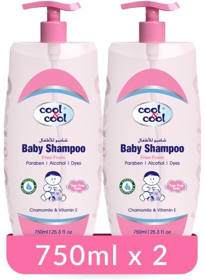 Cool & Cool Pack Of 2 Baby Shampoo - 750Ml - Image 1