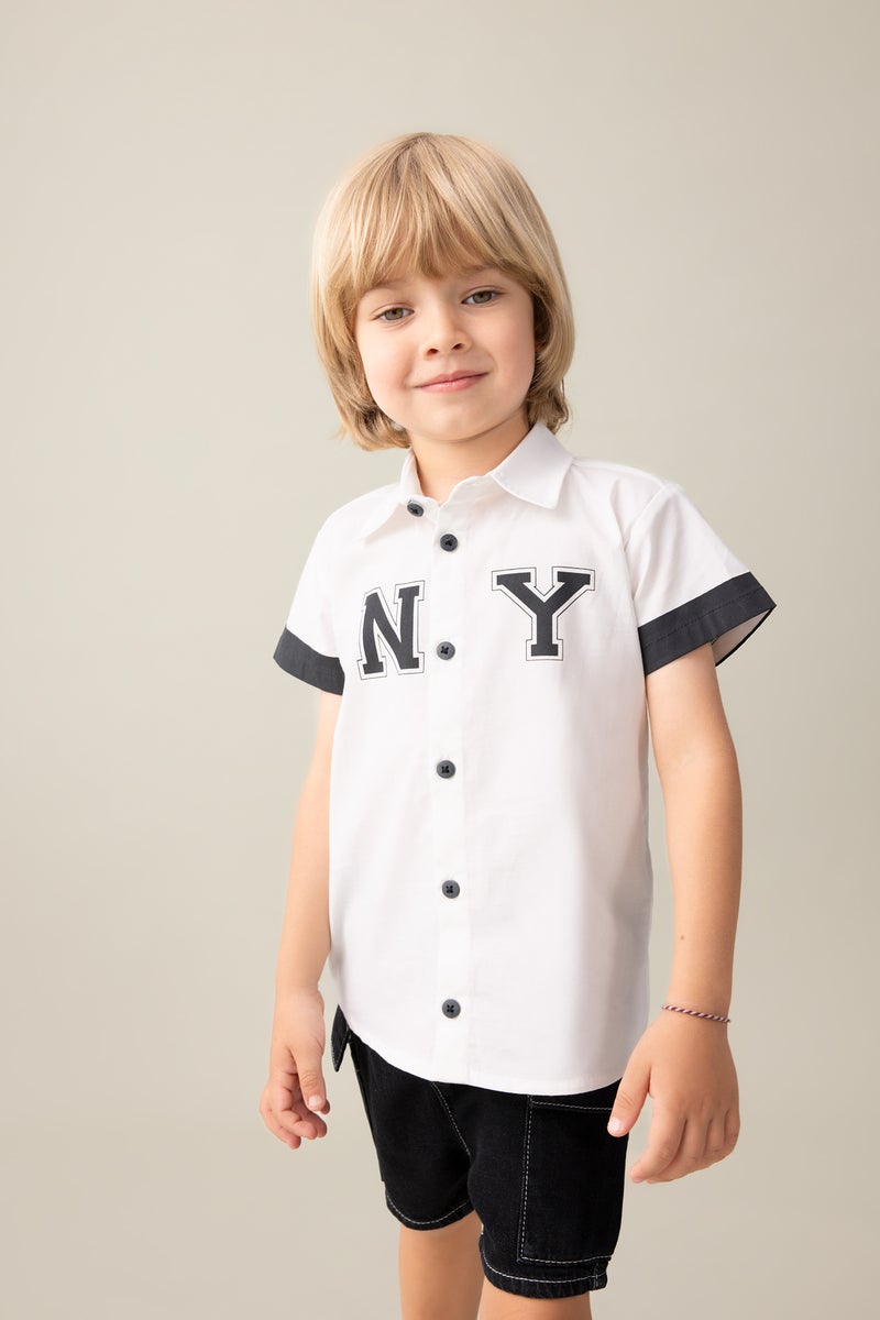 DeFacto Baby Boy Poplin Short Sleeve Shirt  - Image 2