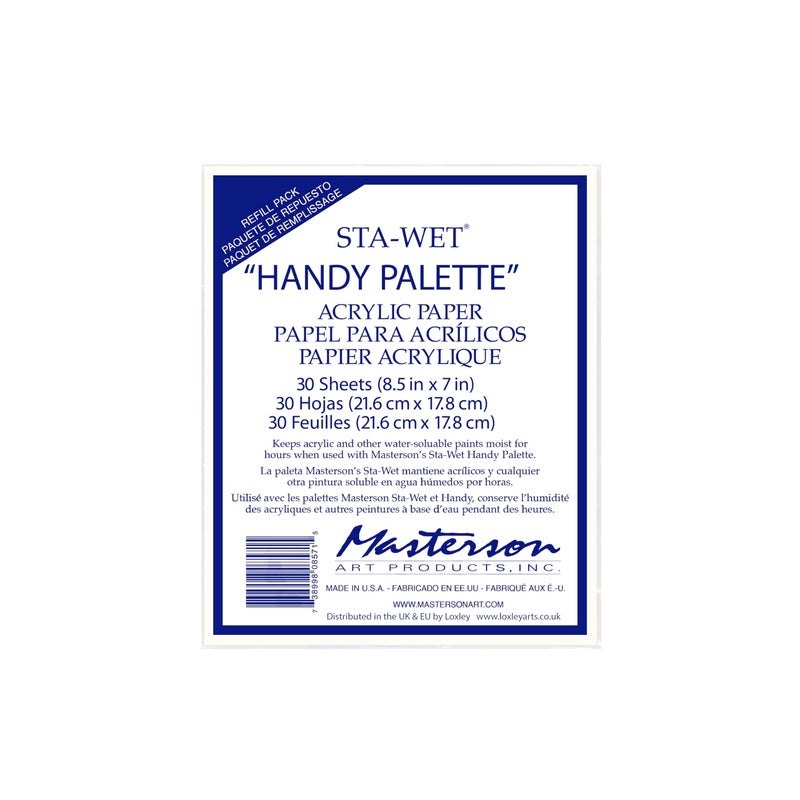 Masterson Sta-Wet Handy Palette Acrylic Paper Refill 30 Sheets - Image 4